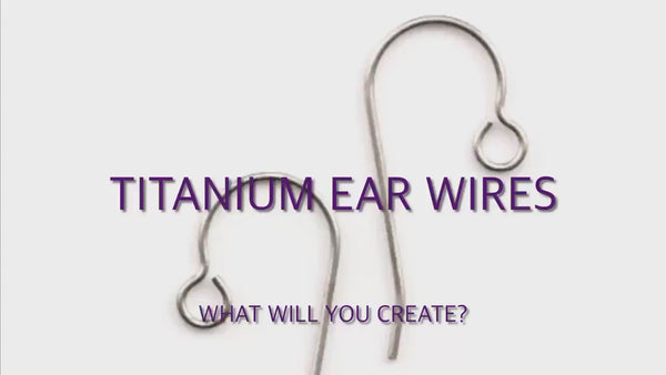 Anodized Titanium Ear Wires with Outside Loop - Made in the USA
