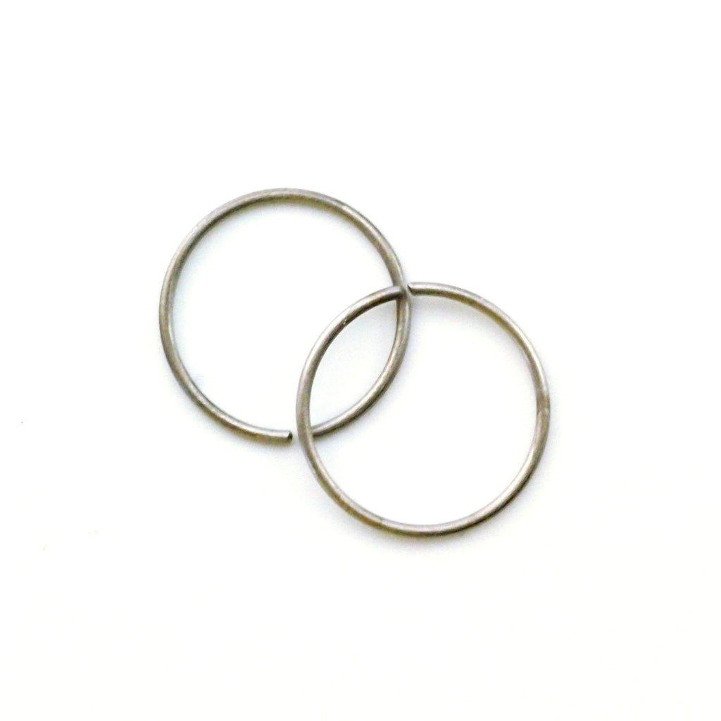 1 Simple Titanium Hypoallergenic Hoop Earring - 22, 20, 18, 16, 14, 12 gauge - 20 Colors to Select From