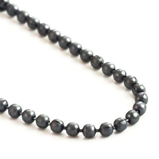 1.5mm Sterling Silver Bead Chain by the Foot or 16", 18", 20", 24", 30", 36" - Also Antique Sterling and Black Sterling Silver 925 Chain