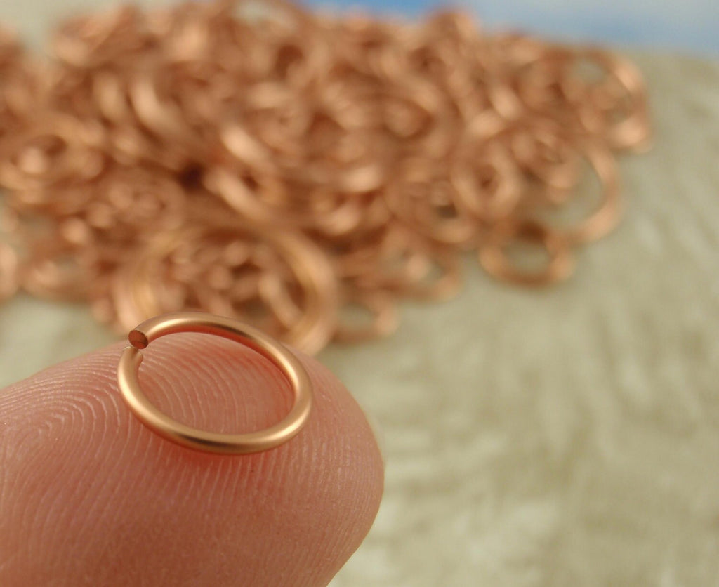100 Non Tarnishing Copper Jump Rings - You Pick Gauge and Diameter - Custom Handmade - 100% Guarantee