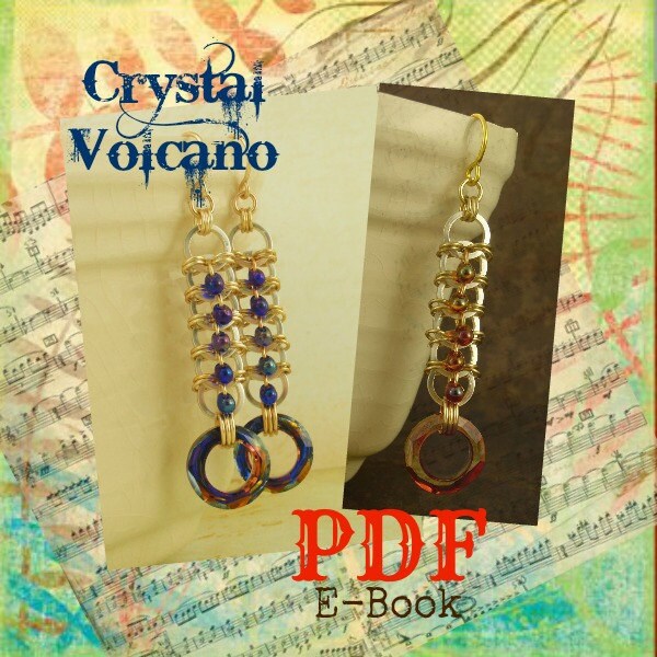 Basic Chainmaille Tutorial - Crystal Volcano Earrings