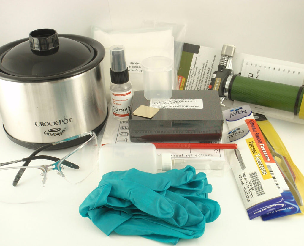 Soldering Supplies for Brass - Your Choices of Materials - Torch, Tweezers, Pad, Block, Non Toxic Pickle, Glasses, Gloves