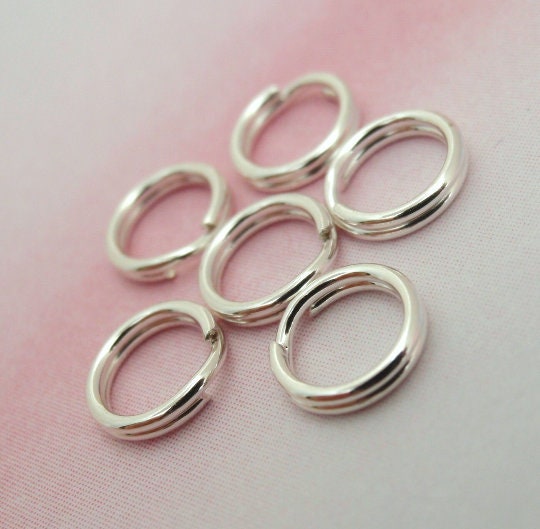 4 Sterling Silver Split Rings - 2 Size to Choose From - Made in the USA - 100% Guarantee
