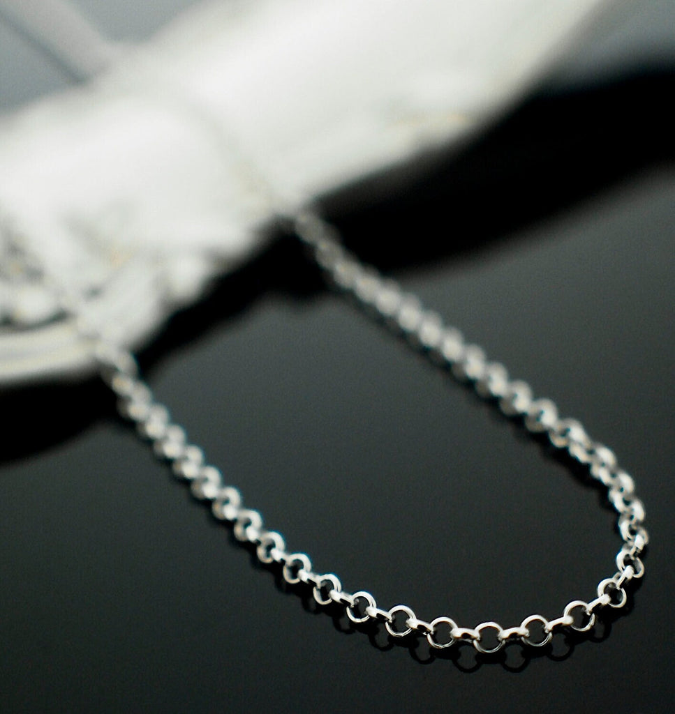 Sterling Silver Rolo Chain - 1.5mm - Custom Finished Lengths or By The Foot - Made in the USA