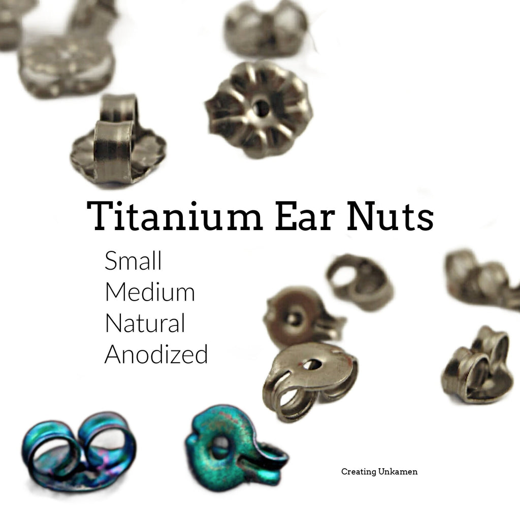 Light Weight Anodized Titanium Ear Nuts, Backs, Clutches, ThiNgS