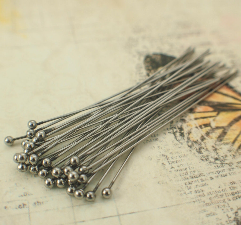 20 Stunning 2mm Ball Head Pins Stainless Steel - 21, 22 or 24 gauge - You Pick Length - 100% Guarantee