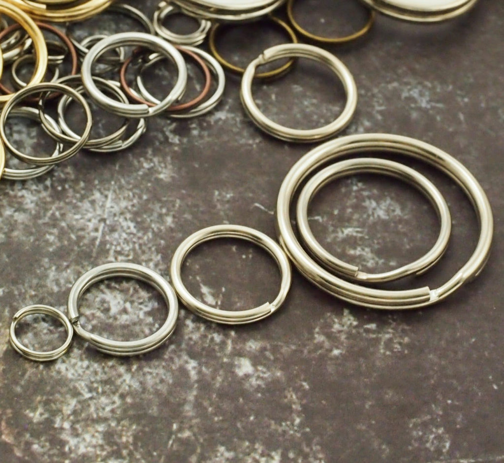 Stainless Steel Split Rings - You Pick Size - 5mm, 6mm, 6.5mm, 7mm, 7.5mm, 12mm, 13mm, 15mm 20mm, 25mm, 28mm, 30mm, 32mm, 40mm