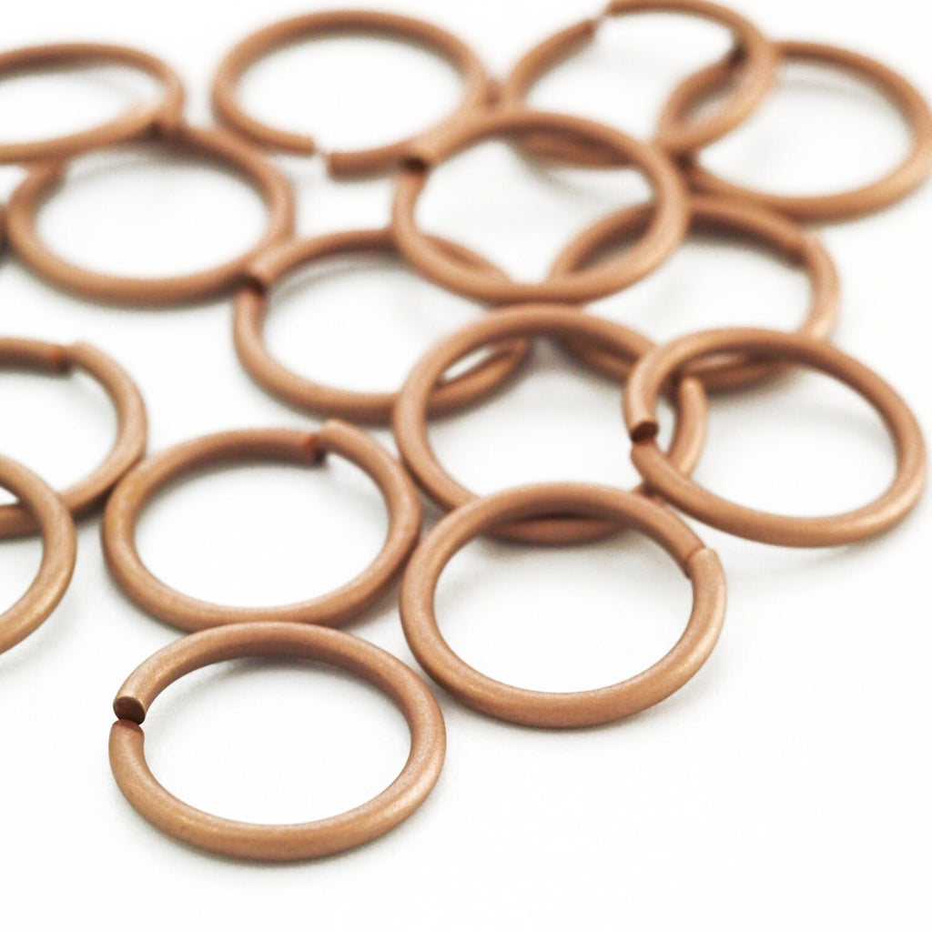 50 Matte Solid Bronze Jump Rings Handmade in Your Choice of Gauge and Diameter