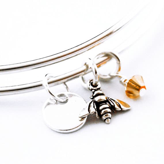 Sweet as Honey Sterling Silver Bangle