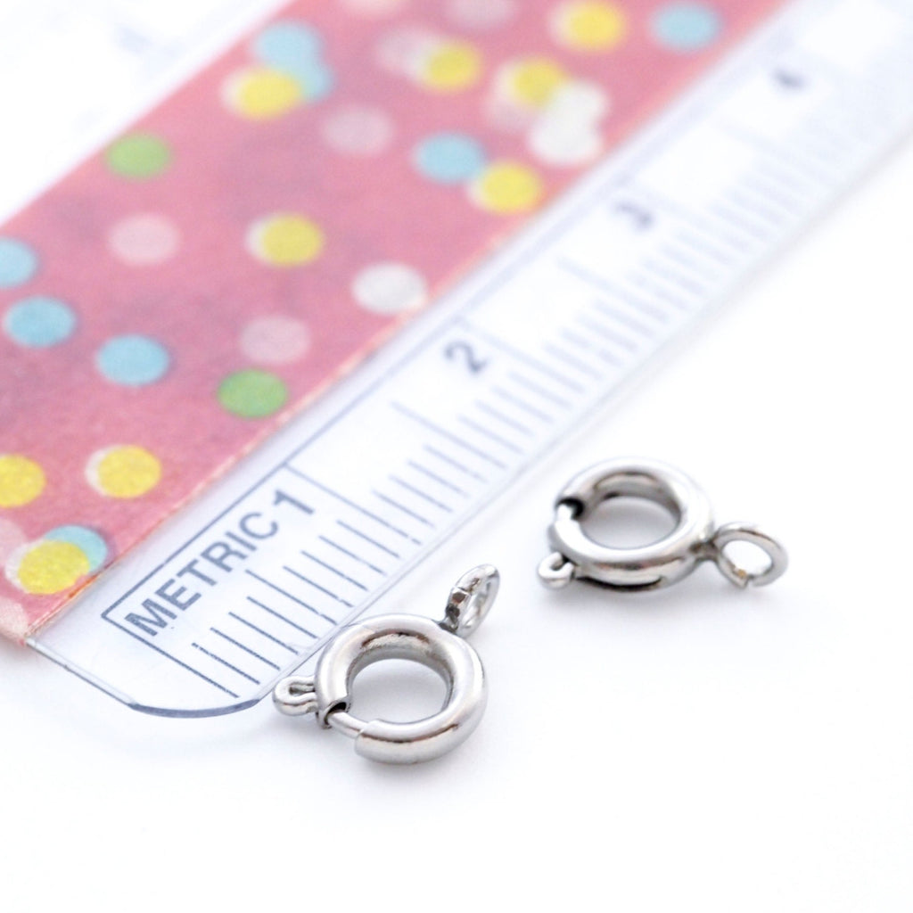 6 Stainless Steel Spring Clasps 6mm, 8mm, 10mm, 12mm, 14mm 16mm - 100% Guarantee