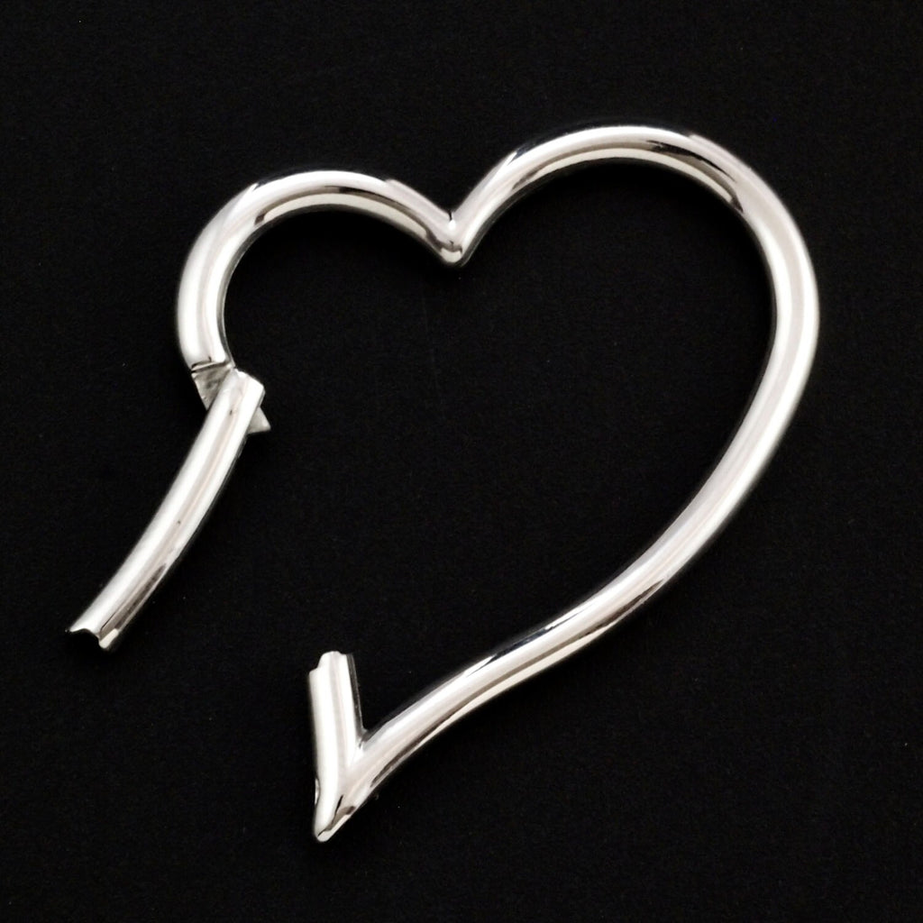 1 Stainless Steel Heart Trigger-less Clasp - 41mm X 32mm - 100% Guarantee