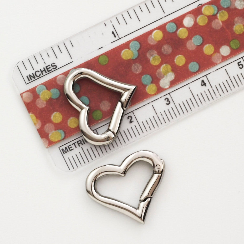 1 Stainless Steel Heart Trigger-less Clasp - 17mm X 20mm - 100% Guarantee