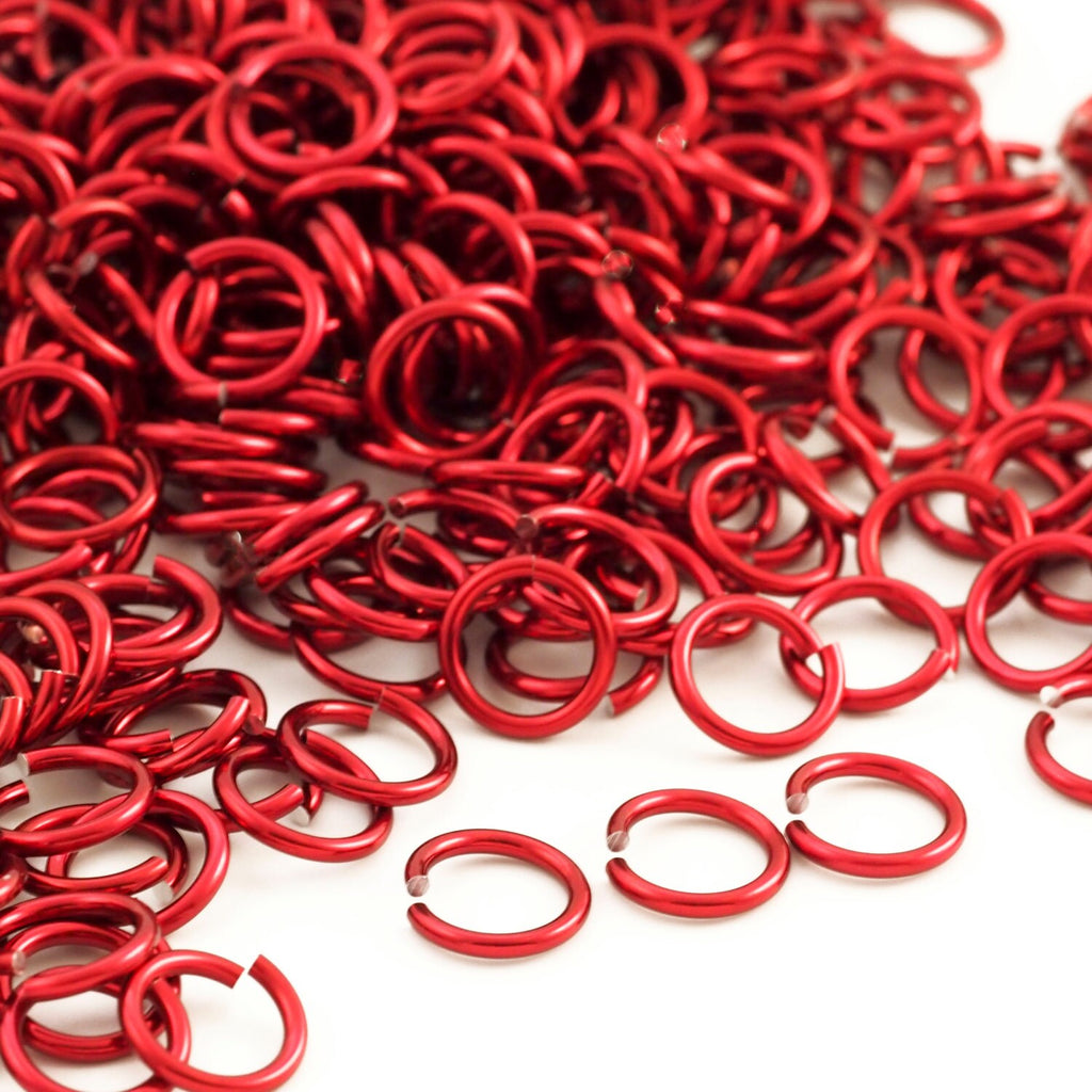 100 Jump Rings 14 gauge Anodized Aluminum 8.1mm ID - 11.3mm OD - 5/16" - 17 Colors