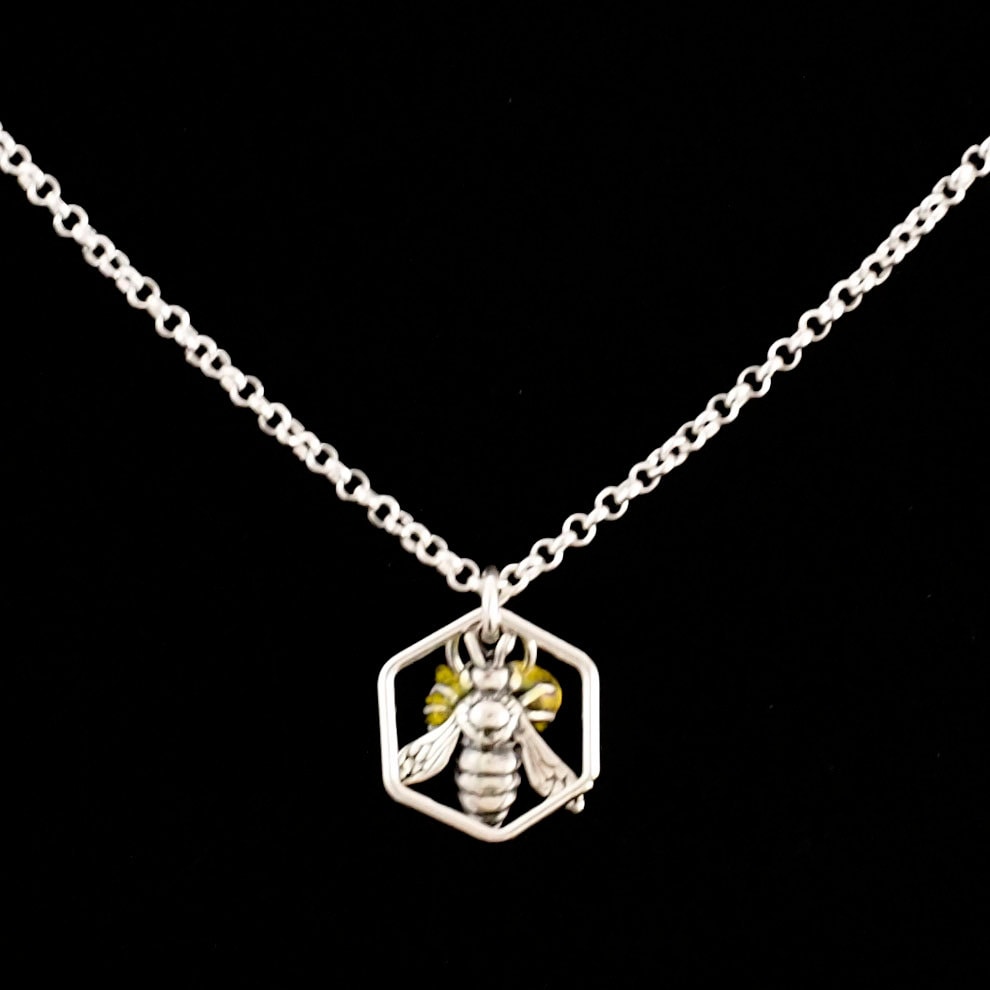 Be My Honey Bee Too Sterling Silver Necklace