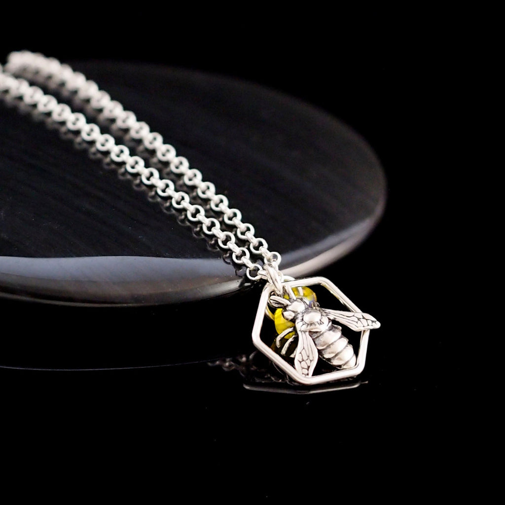 Be My Honey Bee Too Sterling Silver Necklace