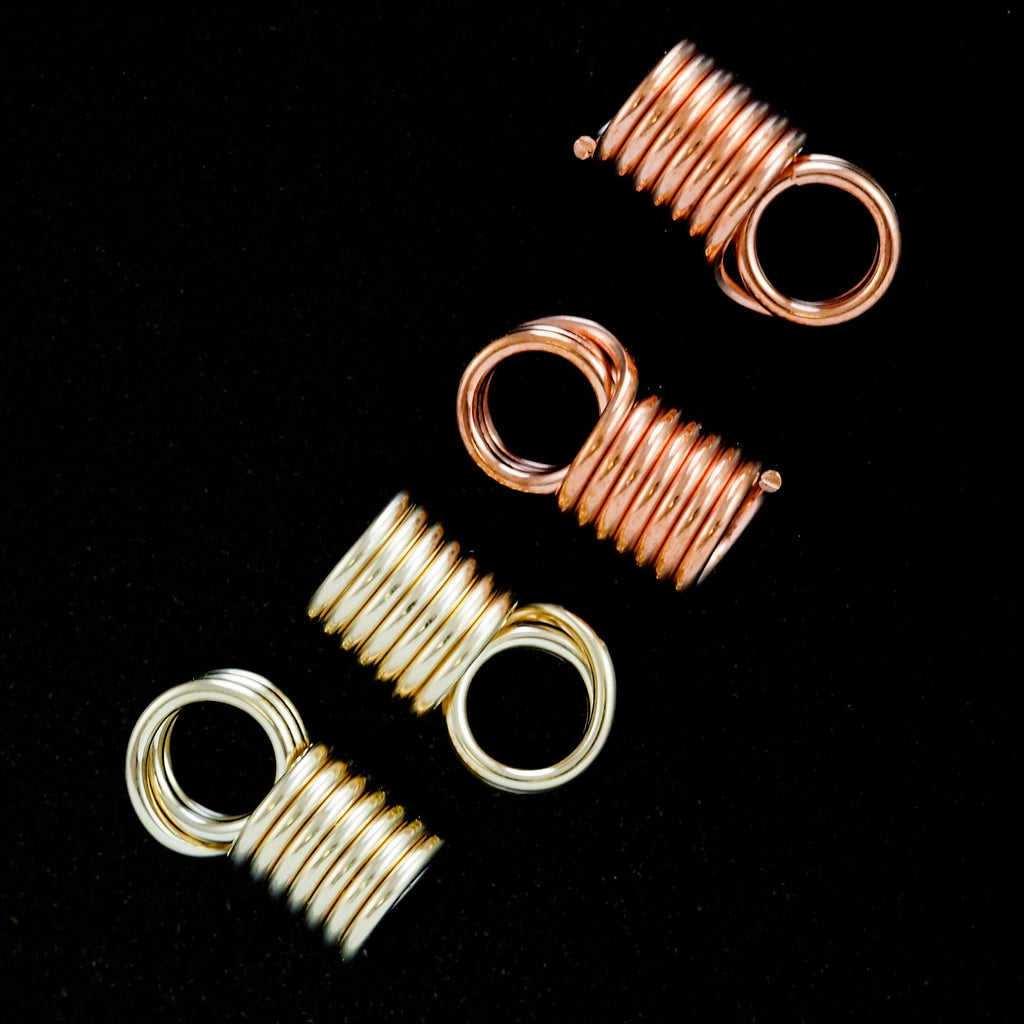 2 Handmade Wire Wrapped End Caps - You Pick Metal and Size - 3mm, 4mm or 5mm ID - Copper, Brass, Stainless Steel, 14kt Gold Fill
