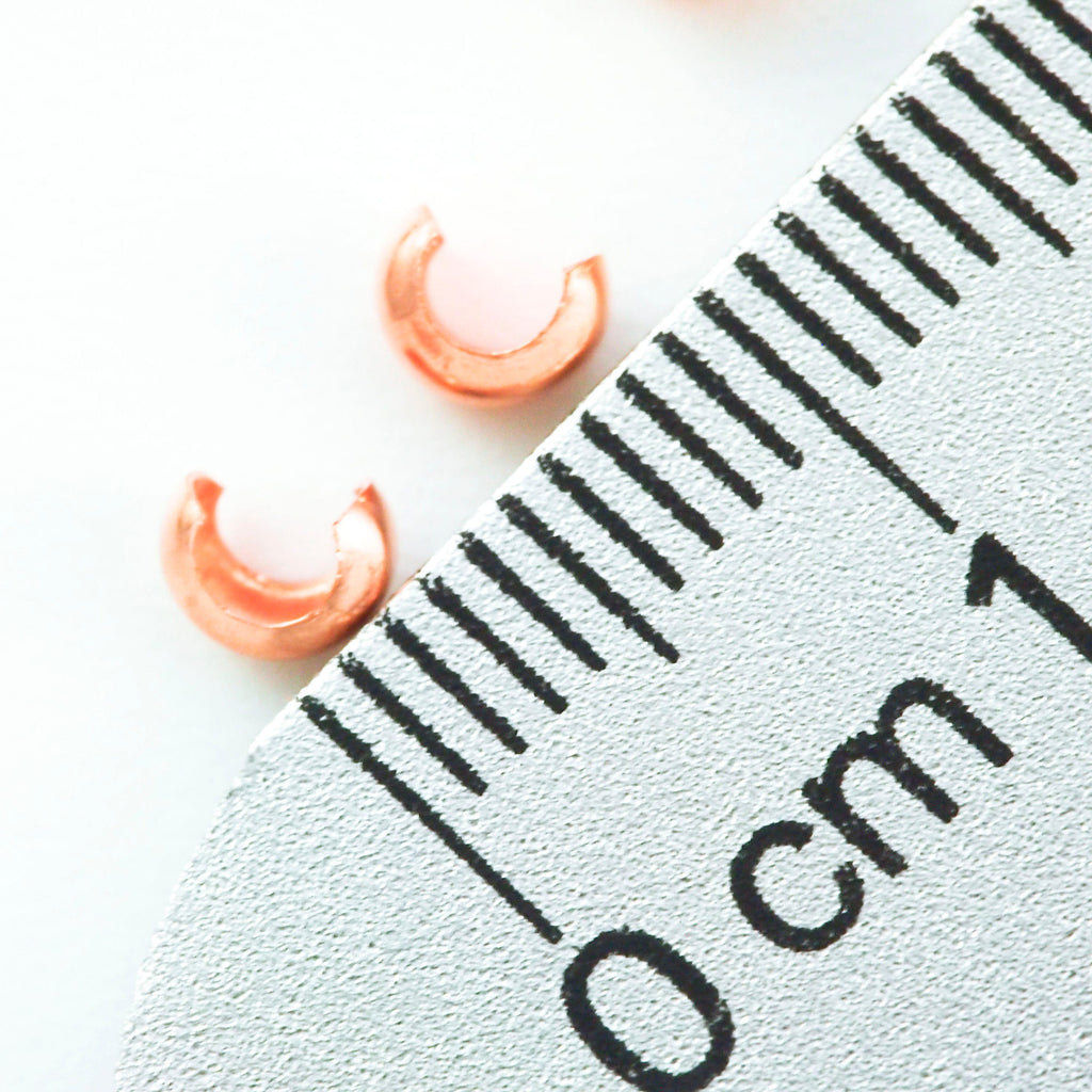 Crimp Covers Solid Copper 50 in 3mm, 4mm, 5mm or Mix - Made in the USA - 100% Guarantee