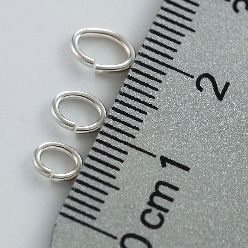 12 Argentium Sterling Silver Oval Jump Rings - You Pick 20, 18 and 16 gauge Tarnish Resistant Connectors