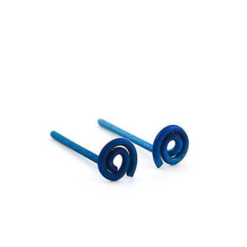 Niobium Hypoallergenic Coil Post Earrings 20 gauge - 5mm, 7mm or 9mm