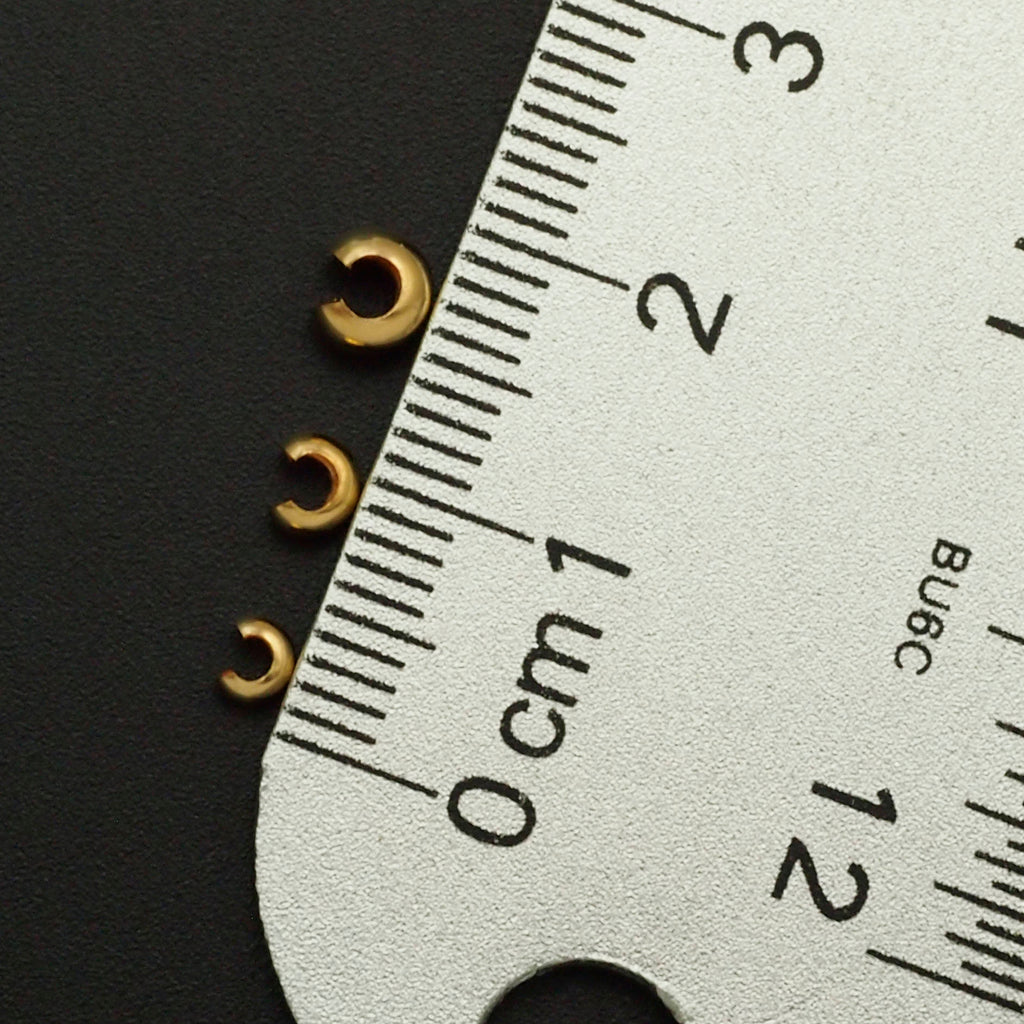 Crimp Covers 6 - 14kt Gold Filled 2.5mm, 3.2mm or 4mm - Made in the USA - 100% Guarantee
