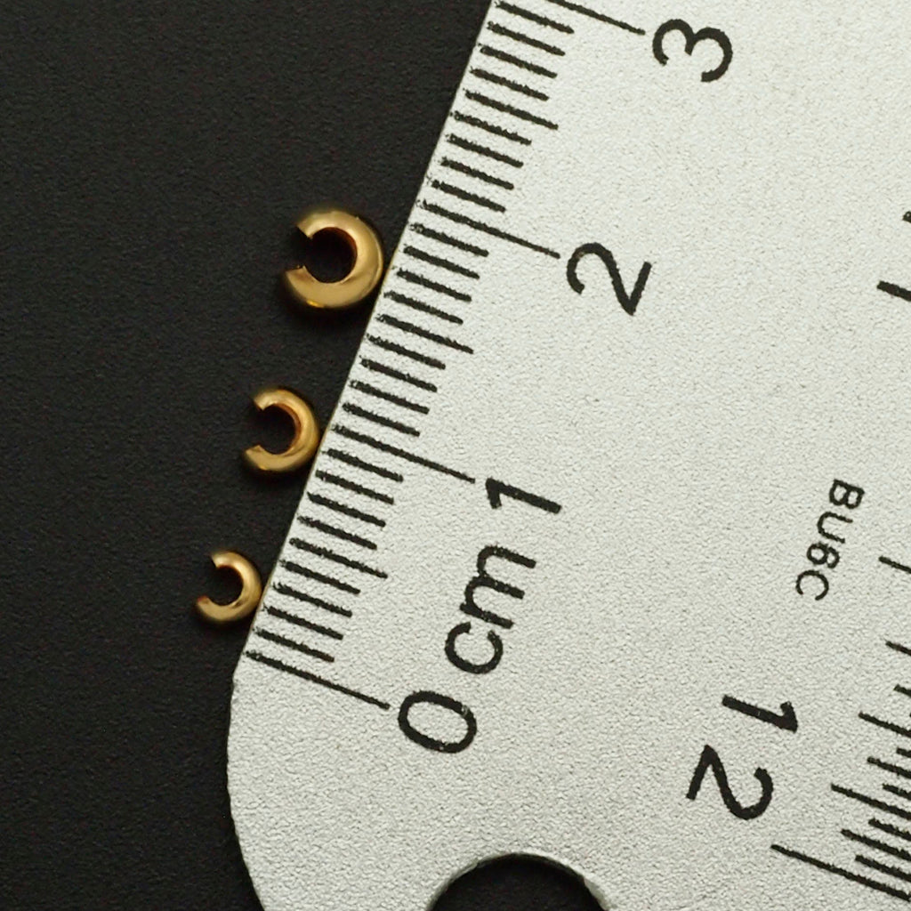 Crimp Covers 6 - 14kt Gold Filled 2.5mm, 3.2mm, 4mm, 5mm - Made in the USA - 100% Guarantee