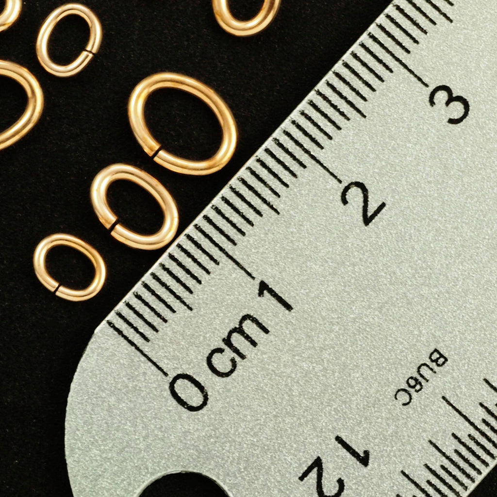 30 Solid Bronze Oval Jump Rings - 4 Sizes in 16 and 18 gauge