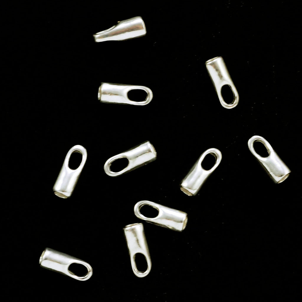 4 Sterling Silver Tube End Caps - 1.5mm ID - Made in the USA