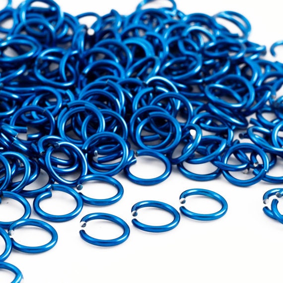 100 Jump Rings 14 gauge Anodized Aluminum 8.1mm ID - 11.3mm OD - 5/16" - 17 Colors