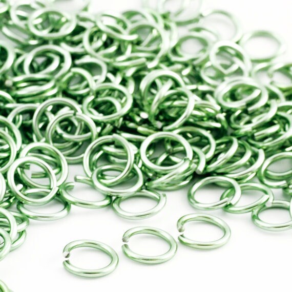 100 Jump Rings 14 gauge Anodized Aluminum 8.1mm ID - 11.3mm OD - 5/16" - 17 Colors