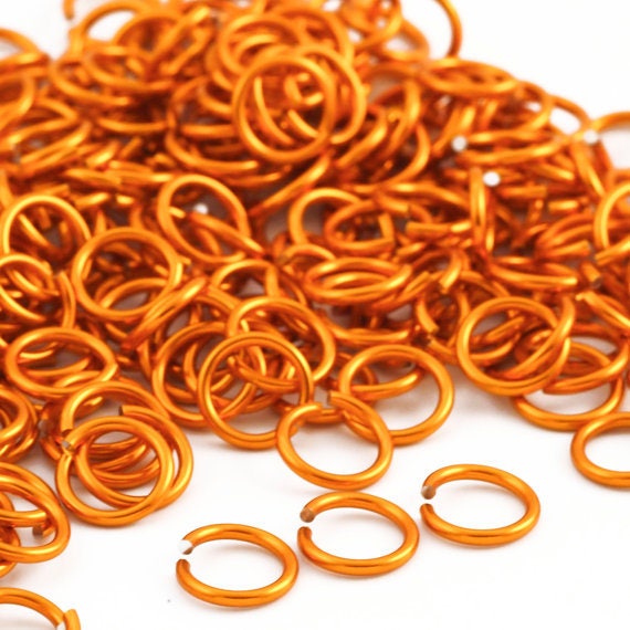 100 Jump Rings 14 gauge Anodized Aluminum 8.1mm ID - 11.3mm OD - 5/16" - 17 Colors