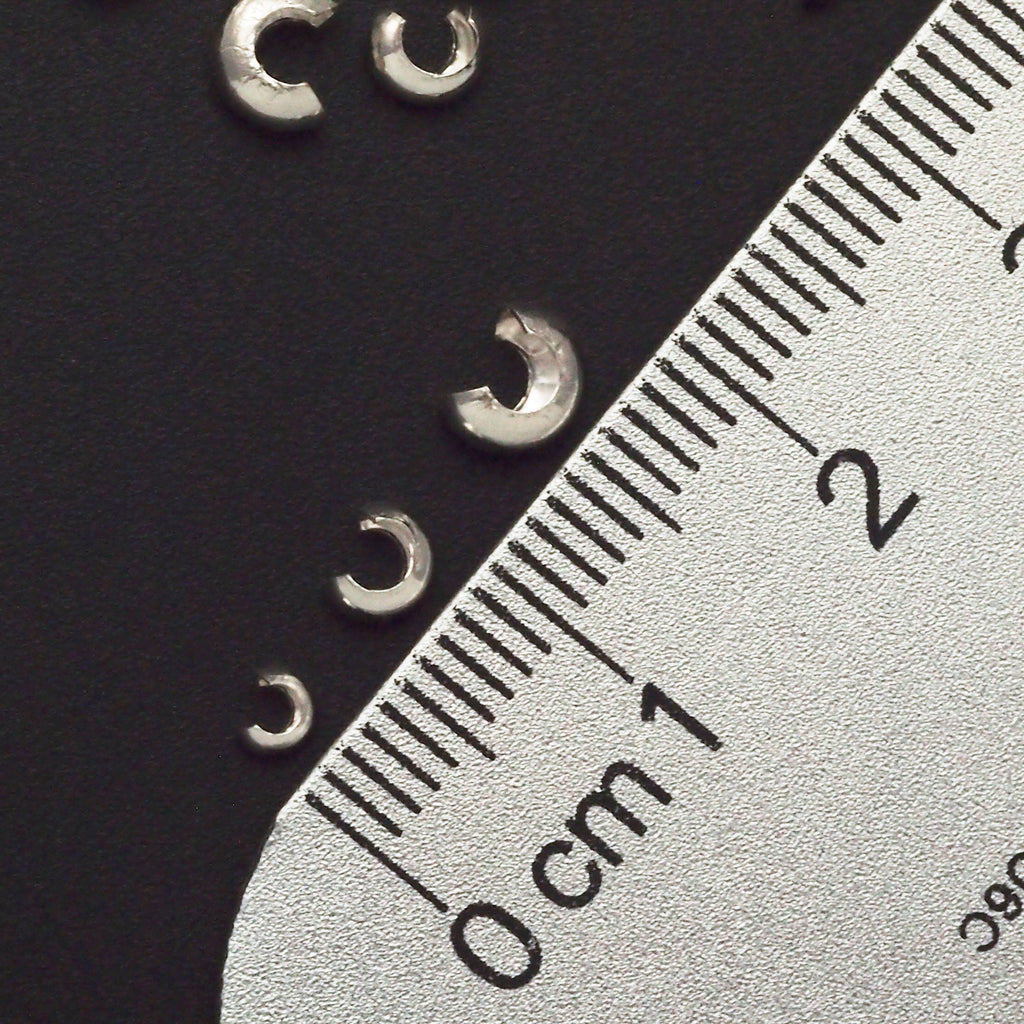 15 - Sterling Silver Crimp Covers - 2.5mm, 3mm, 3.2mm, 4mm, 5mm or Mix - Made in the USA - 100% Guarantee