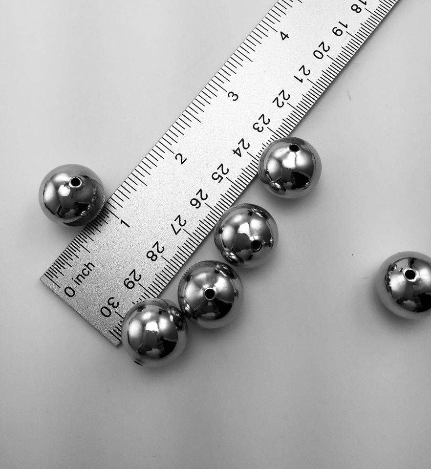 30 Stainless Steel Beads - Smooth Round 3mm, 4mm, 6mm, 8mm