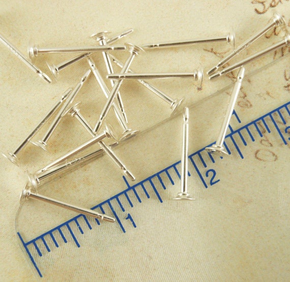 Sterling Silver Post Earrings KIT or A La Cart Makes 5 Pairs - 1mm, 2.5mm, 4mm, 5mm, 6mm, 9.6mm Pad - Made in the USA Resin, Nuts and Posts