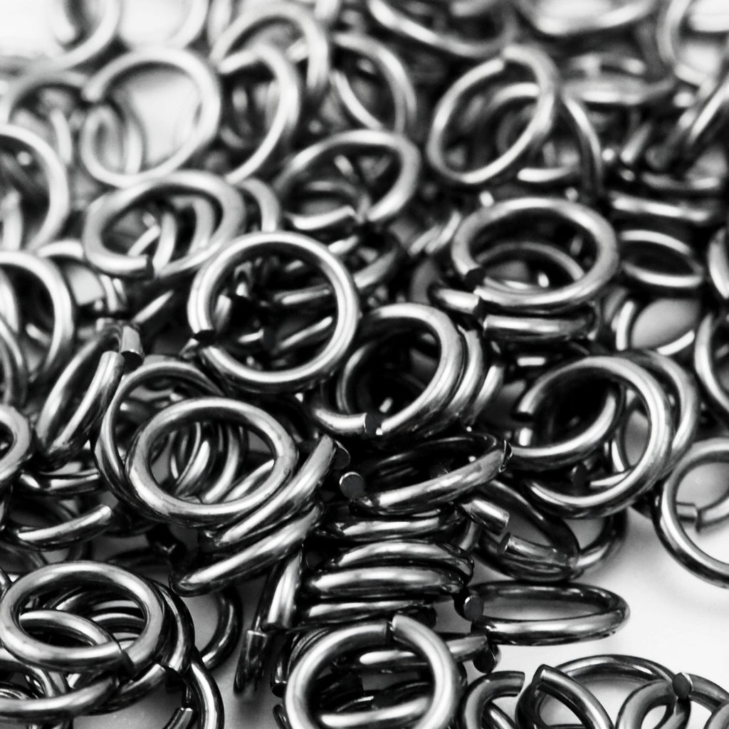 50 Oxidized Fine Silver Copper Core Jump Rings - You Pick Gauge and Diameter