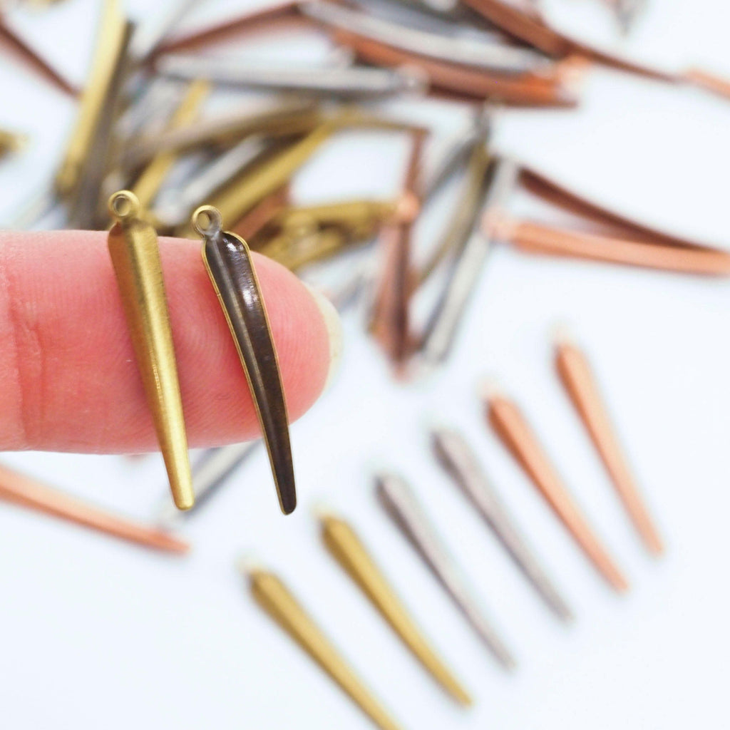 30 Curved Dagger Charms 22mm X 6mm - 100% Guarantee - Antique Silver, Antique Copper, Antique Gold