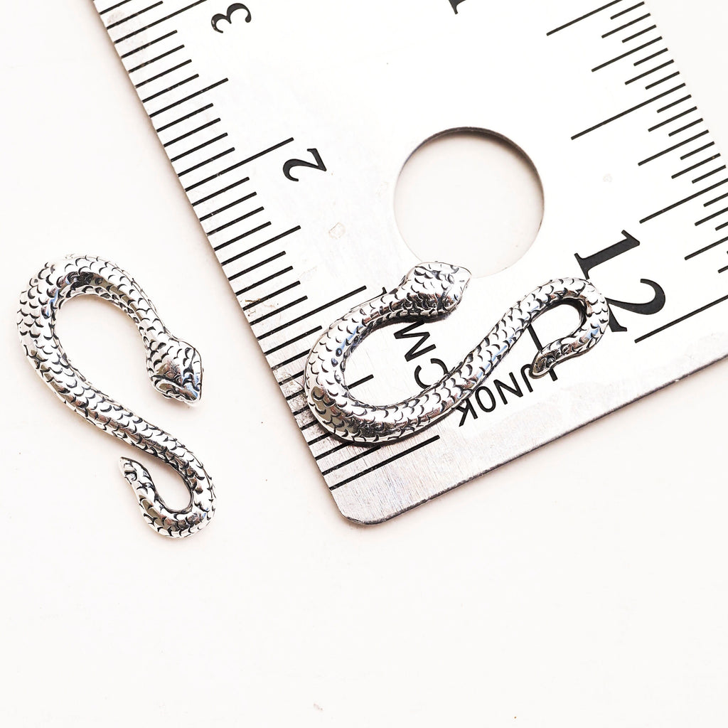 Snake S-Hook Clasp - Sterling Silver - Made in the USA - 100% Guarantee