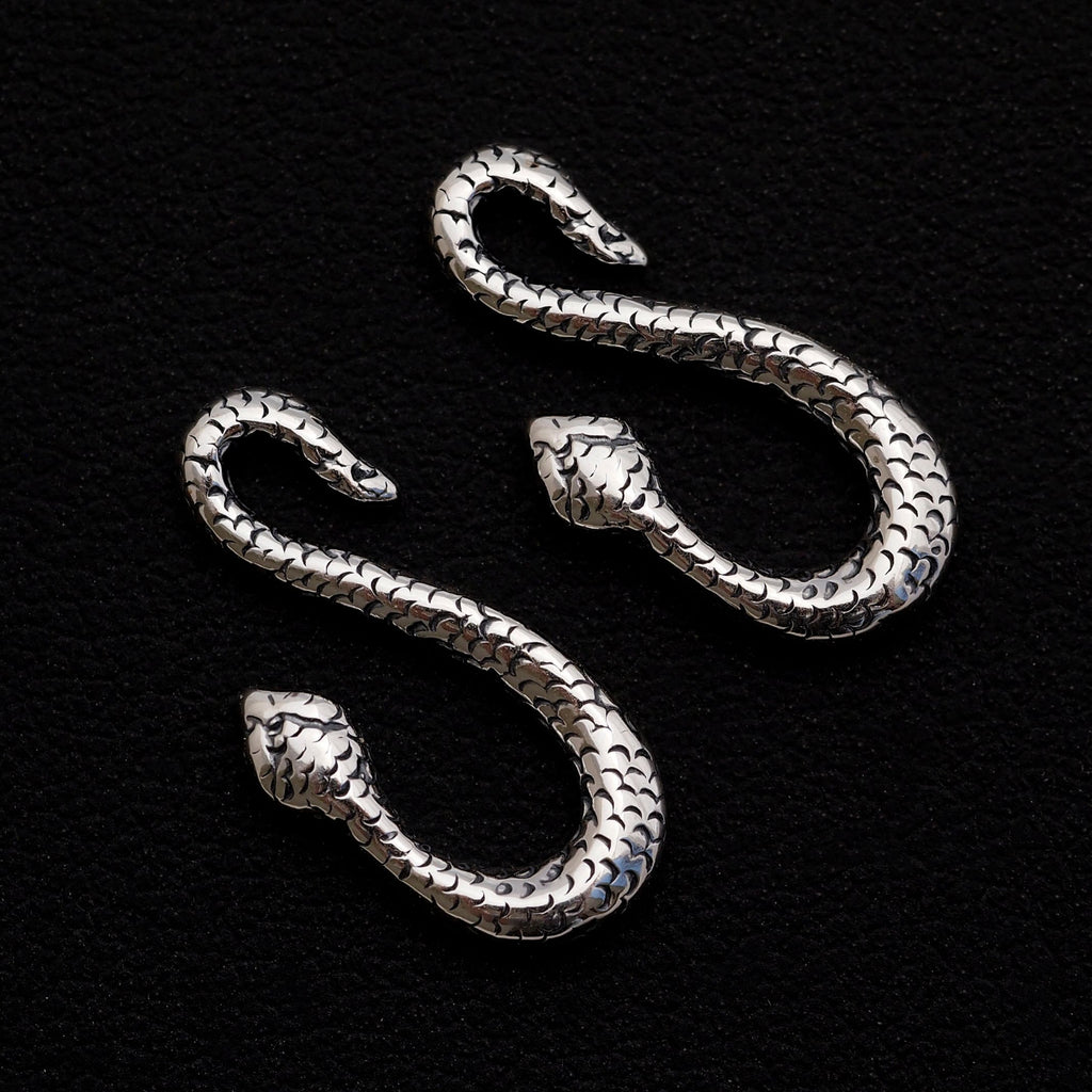 Snake S-Hook Clasp - Sterling Silver - Made in the USA - 100% Guarantee