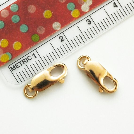 Lobster Clasp 14kt Yellow Gold Filled Flat Oval in 10mm, 12mm, 14mm, 16mm