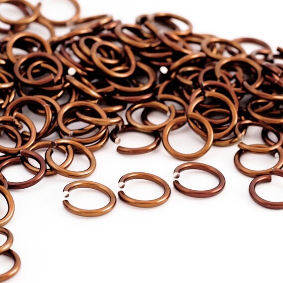 100 Jump Rings 12 gauge Anodized Aluminum 8.4mm ID - 12.3mm OD - 5/16"