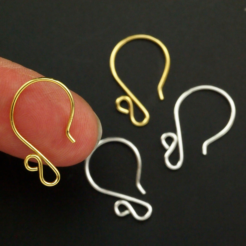 2 Pairs Mini Interchangeable Sterling Silver Ear Wires - Also Available in Gold Finish - 100% Guarantee