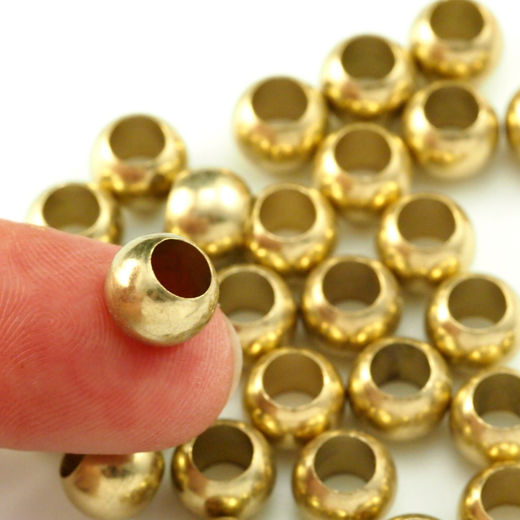 15 Beads Solid Brass Crow 8mm X 6mm - 100% Guarantee