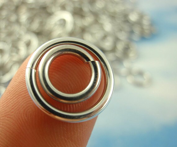 100 Silver Aluminum Jump Rings - Handmade For You in 12, 14, 16, 18, 20, 22 gauge - Top Shelf