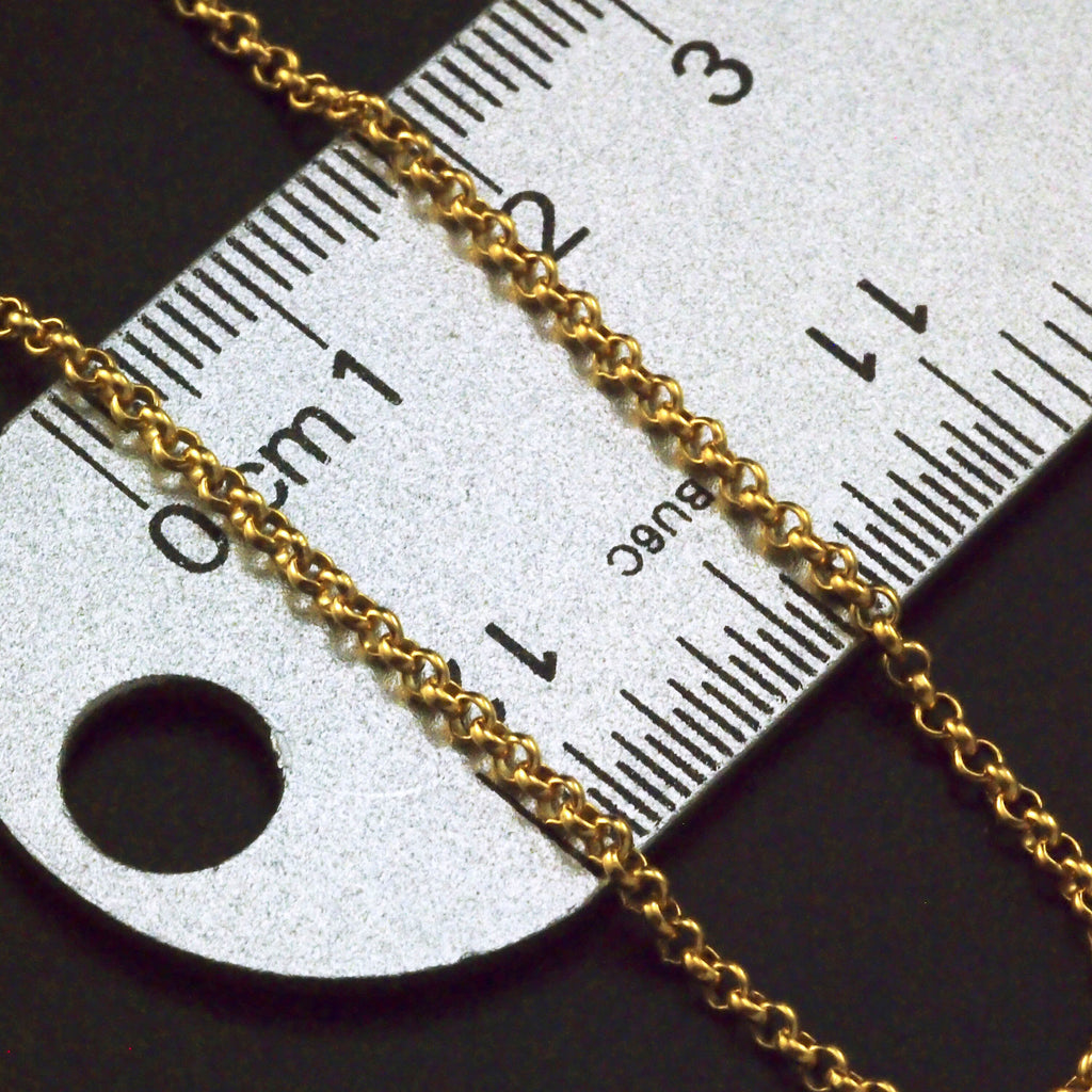 2mm 14kt Gold Filled Rolo Chain - Custom Finished Lengths or By The Foot - Made in the USA - Any Length Chain