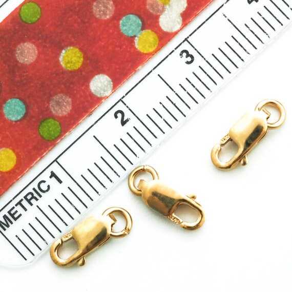 Lobster Clasp 14kt Yellow Gold Filled Flat Oval in 10mm, 12mm, 14mm, 16mm