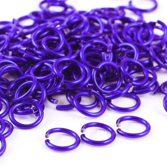 100 Jump Rings 12 gauge Anodized Aluminum 8.4mm ID - 12.3mm OD - 5/16"