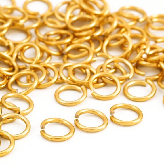 100 Jump Rings 12 gauge Anodized Aluminum 8.4mm ID - 12.3mm OD - 5/16"
