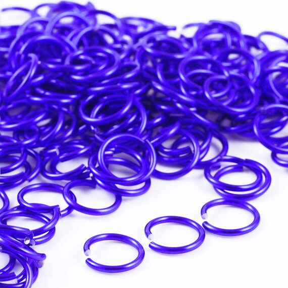 100 Jump Rings 14 gauge Anodized Aluminum 10mm ID - 13.2mm OD - 3/8"