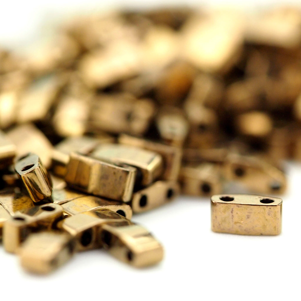 Beads Miyuki 457 Opaque Metallic Dark Bronze Tila and Half Tila 100% Guarantee