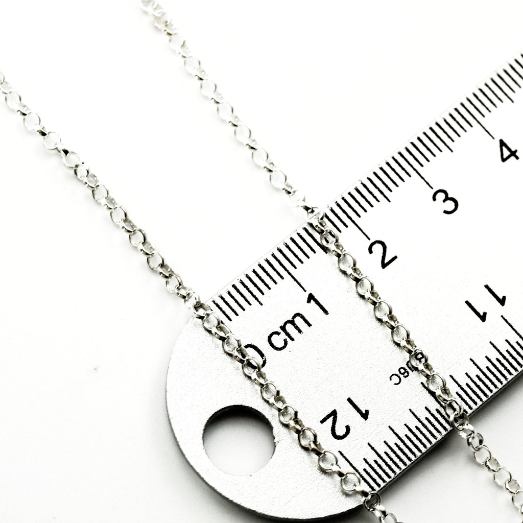 Argentium Silver 1.6mm Flat Oval Cable Chain - Finished Necklace Any Length or By the Foot - Made in the USA