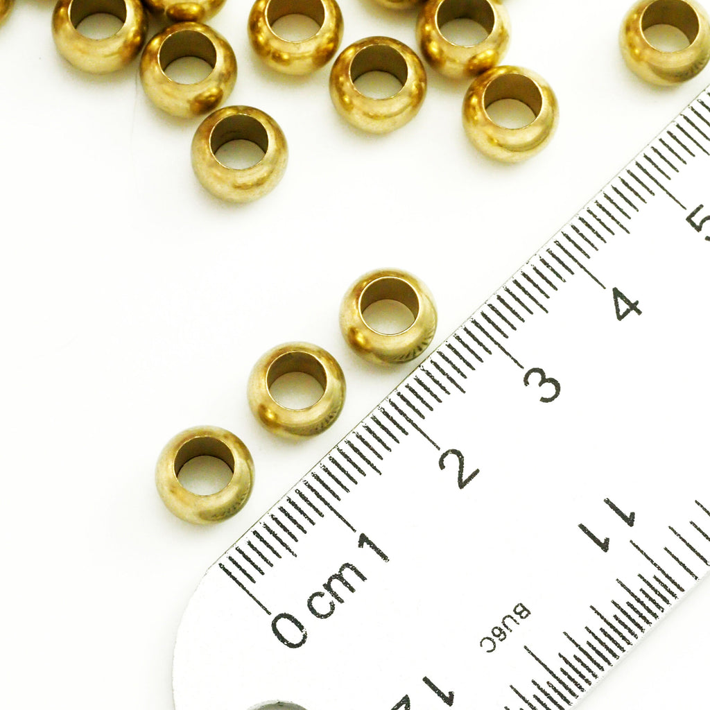 15 Beads Solid Brass Crow 8mm X 6mm - 100% Guarantee